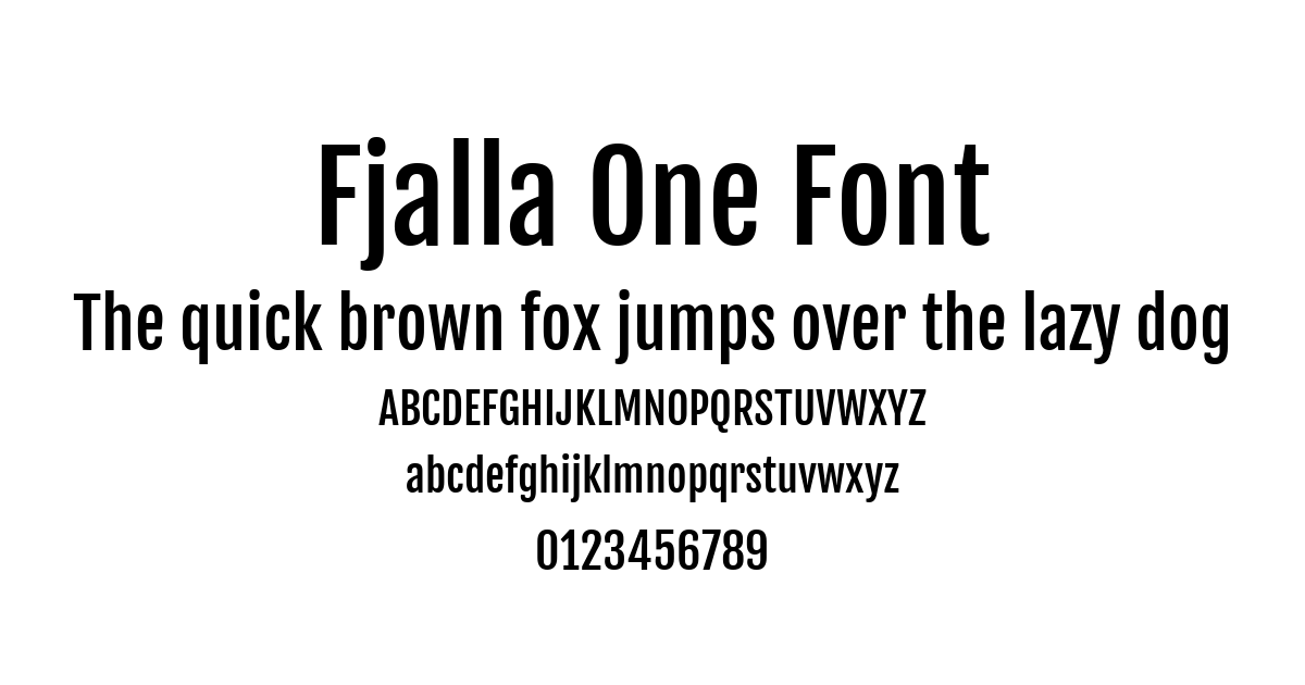 Fjalla One Font font preview