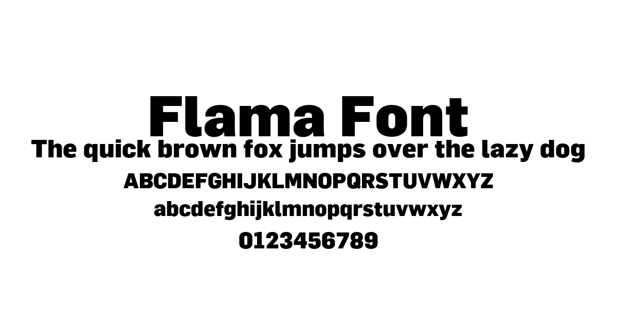Flama Font font preview