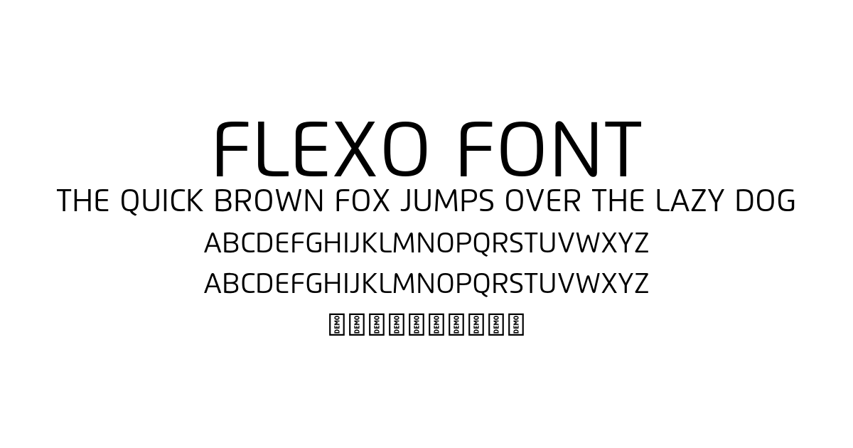 Flexo Font preview