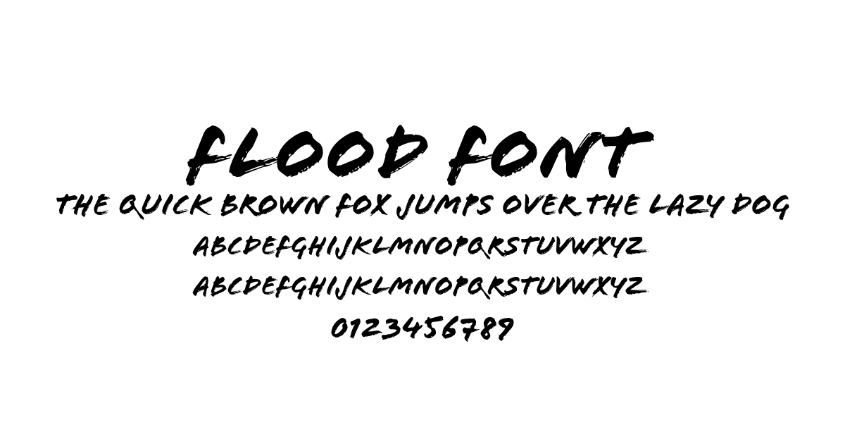 Flood Font preview