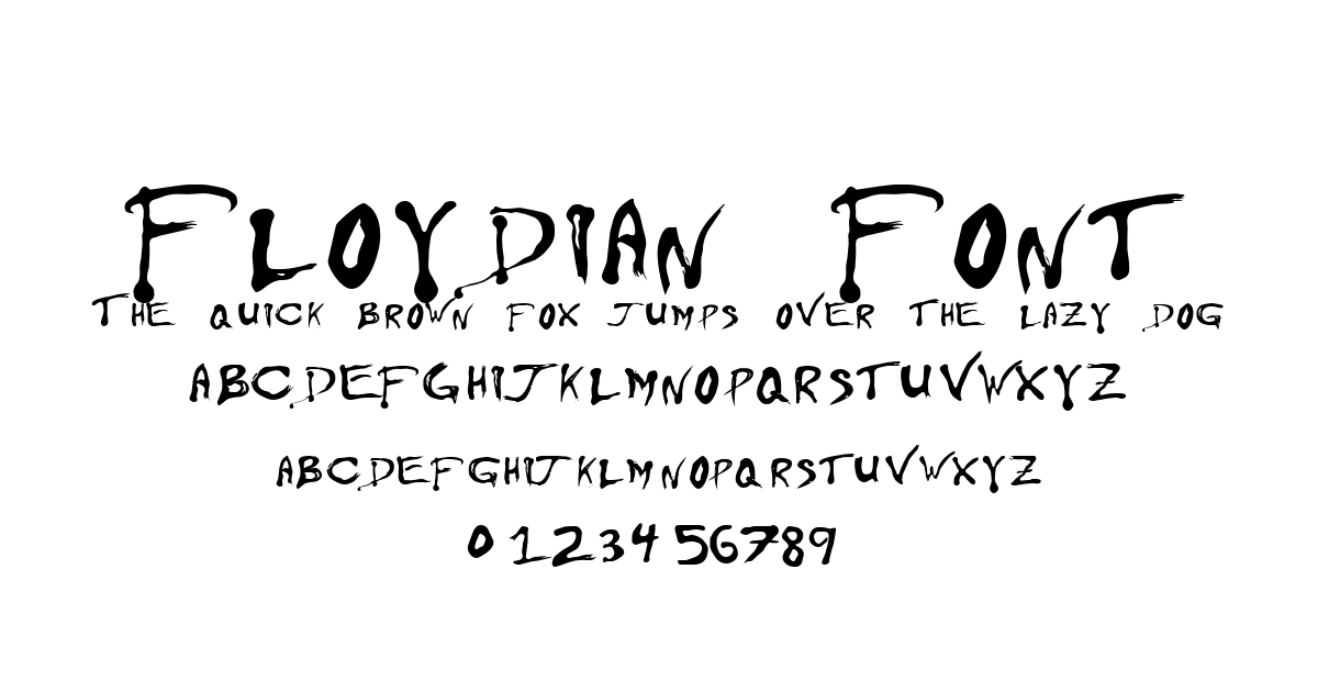Floydian Font font preview