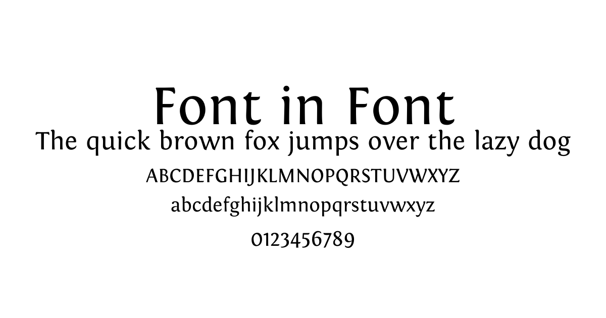 Font in Font preview