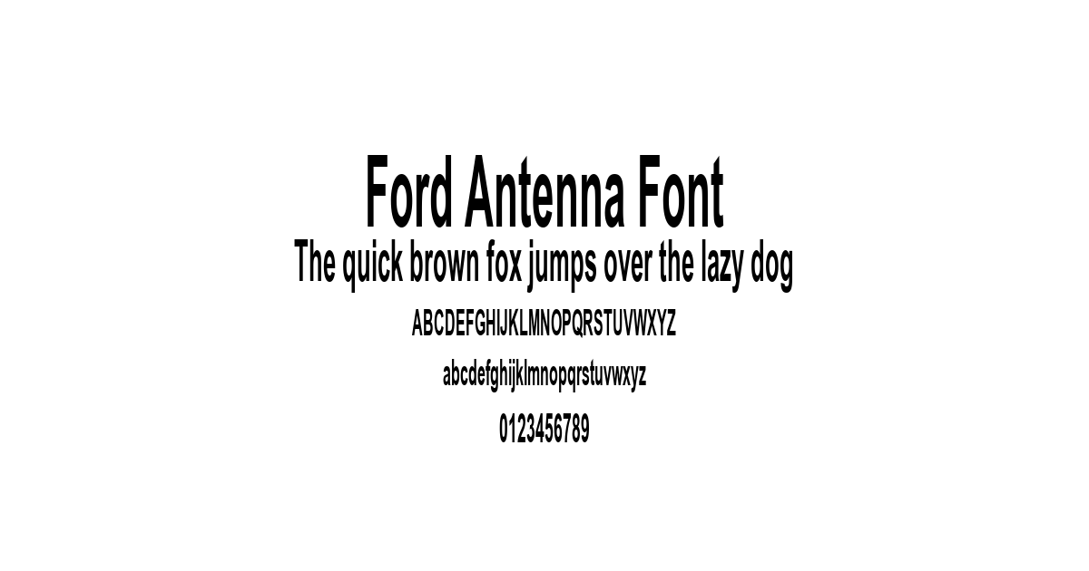 Ford Antenna Font font preview