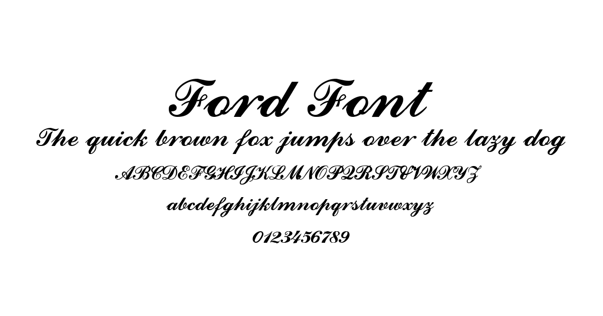 Ford Font font preview