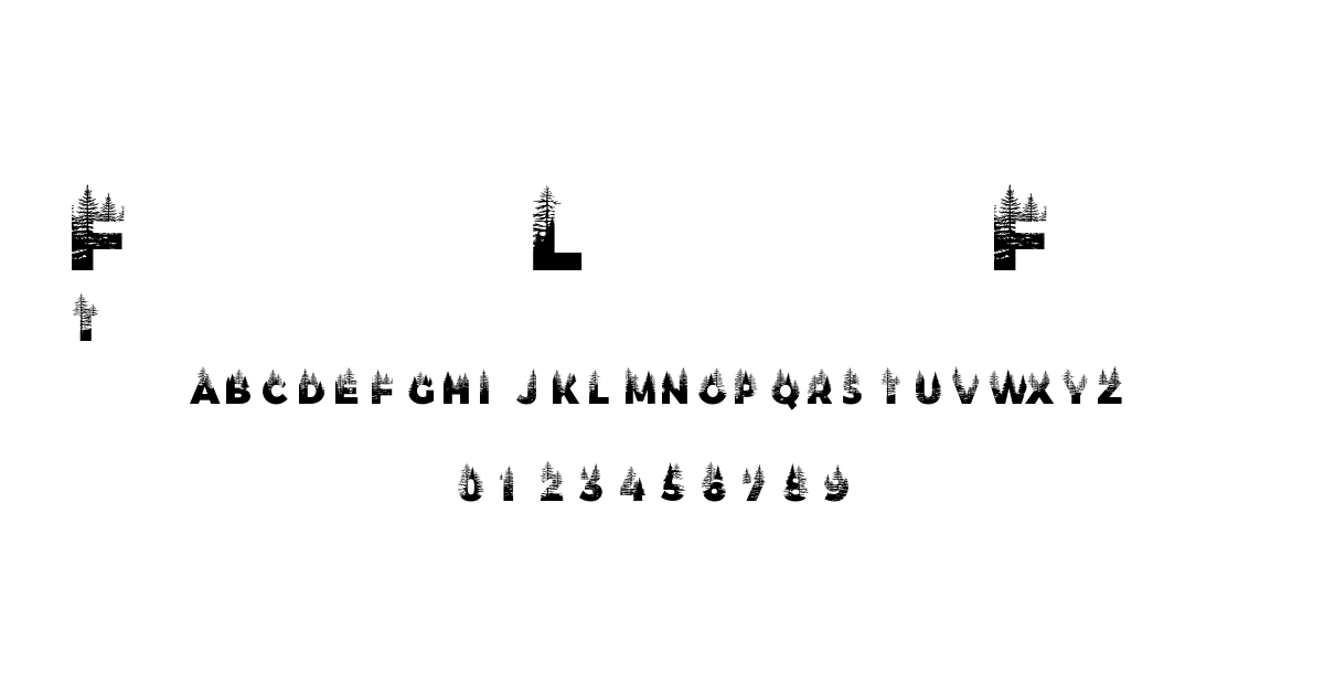 Forests Layered Font font preview