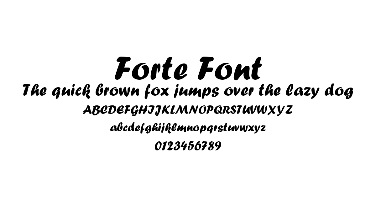 Forte Font preview