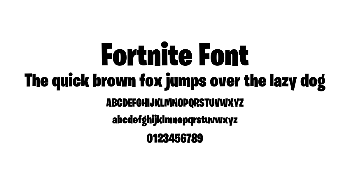 Fortnite Font preview
