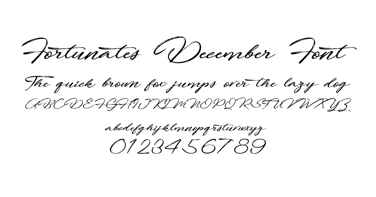 Fortunates December Font preview