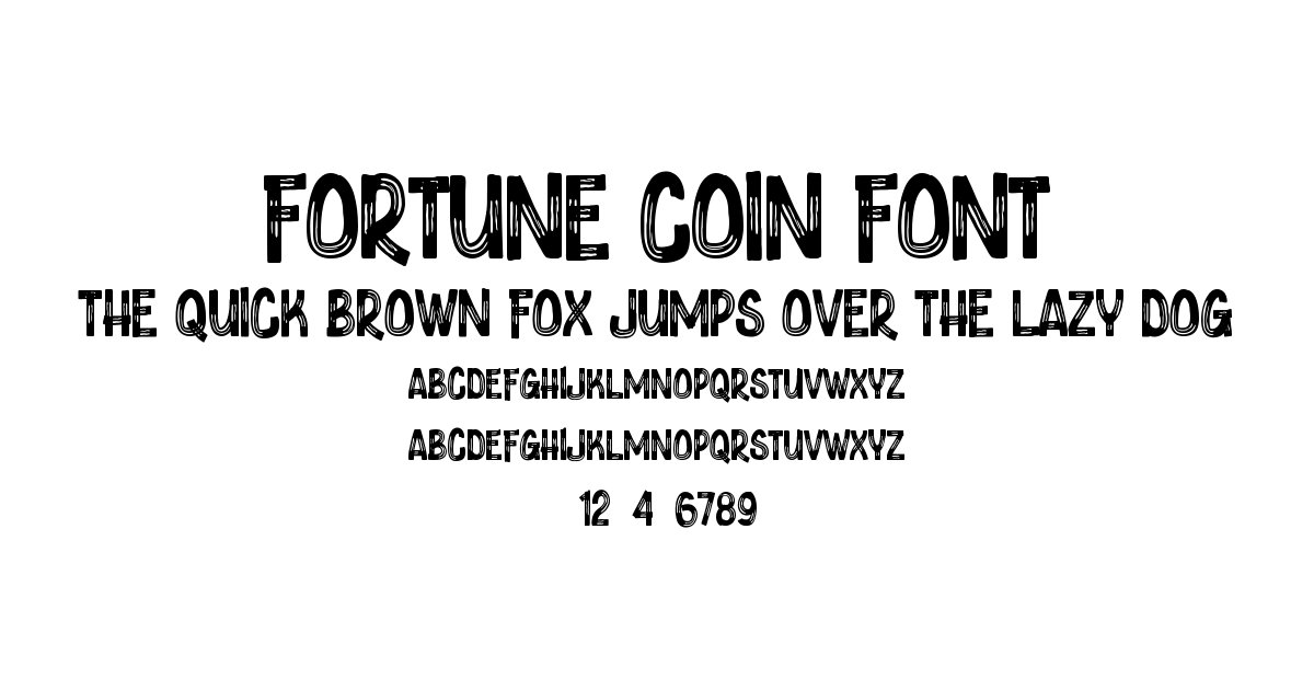 Fortune Coin Font font preview