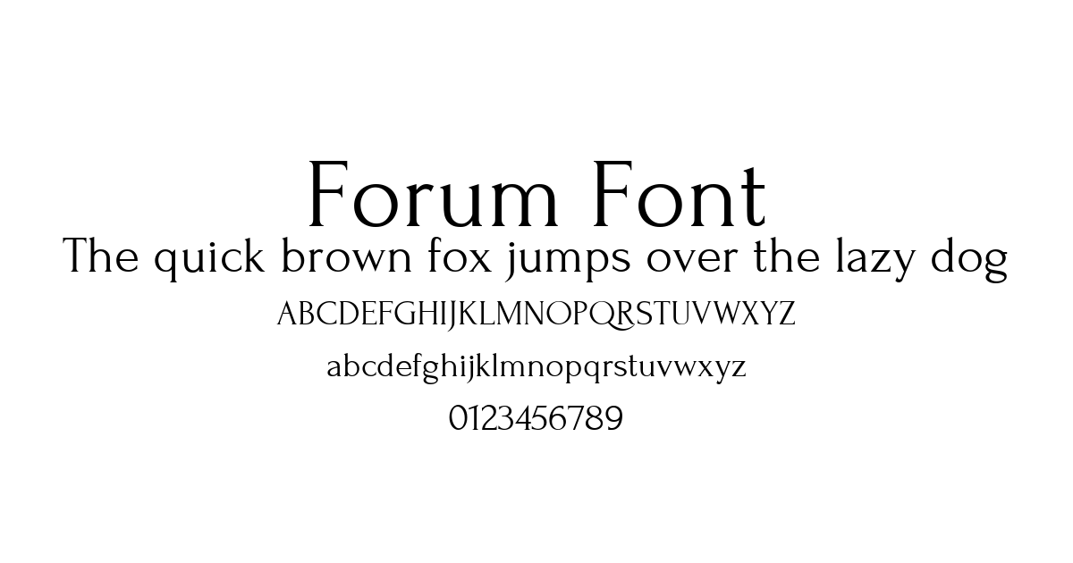 Forum Font font preview
