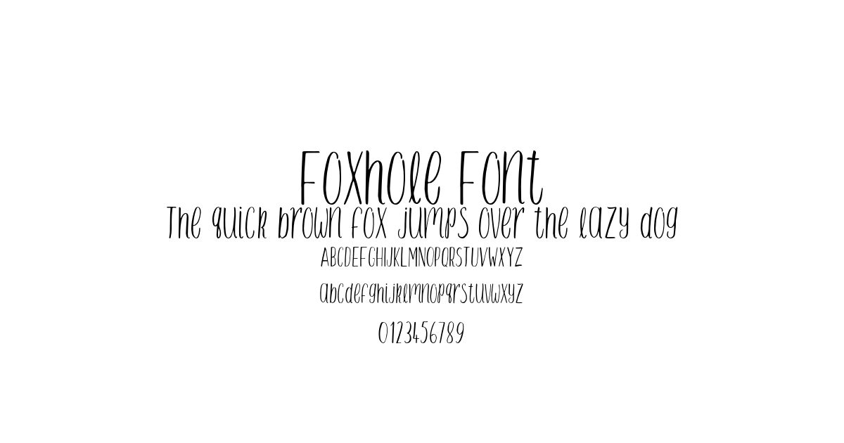 Foxhole Font font preview
