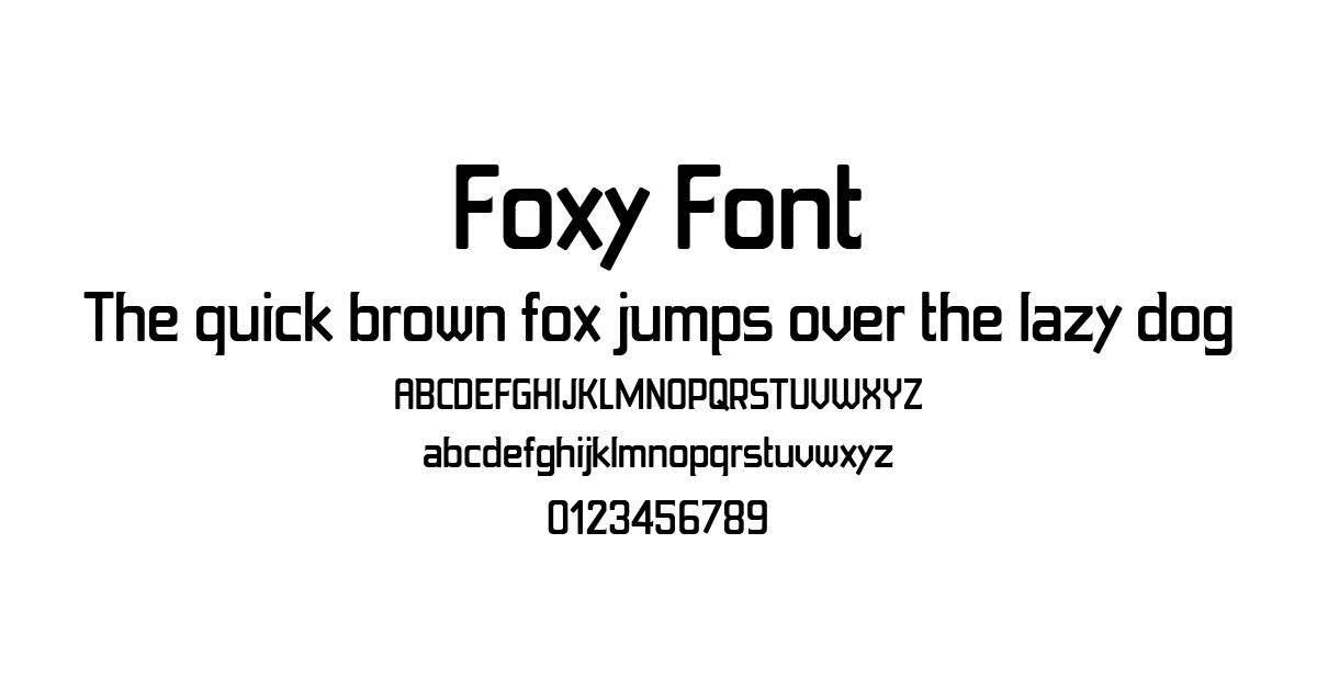 Foxy Font font preview