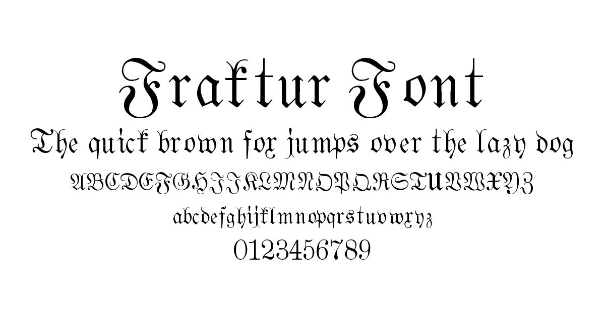 Fraktur Font preview