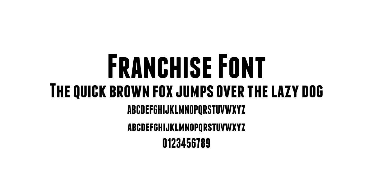 Franchise Font preview