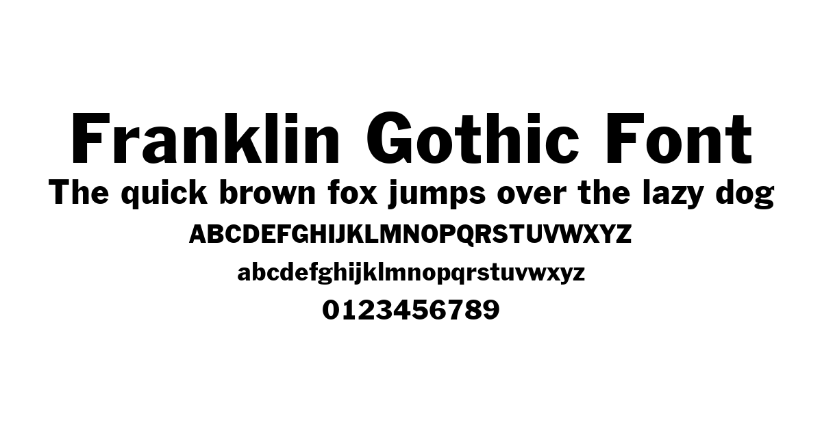 Franklin Gothic Font font preview
