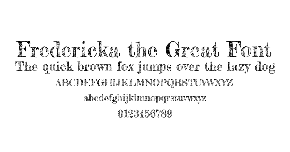 Fredericka the Great Font preview