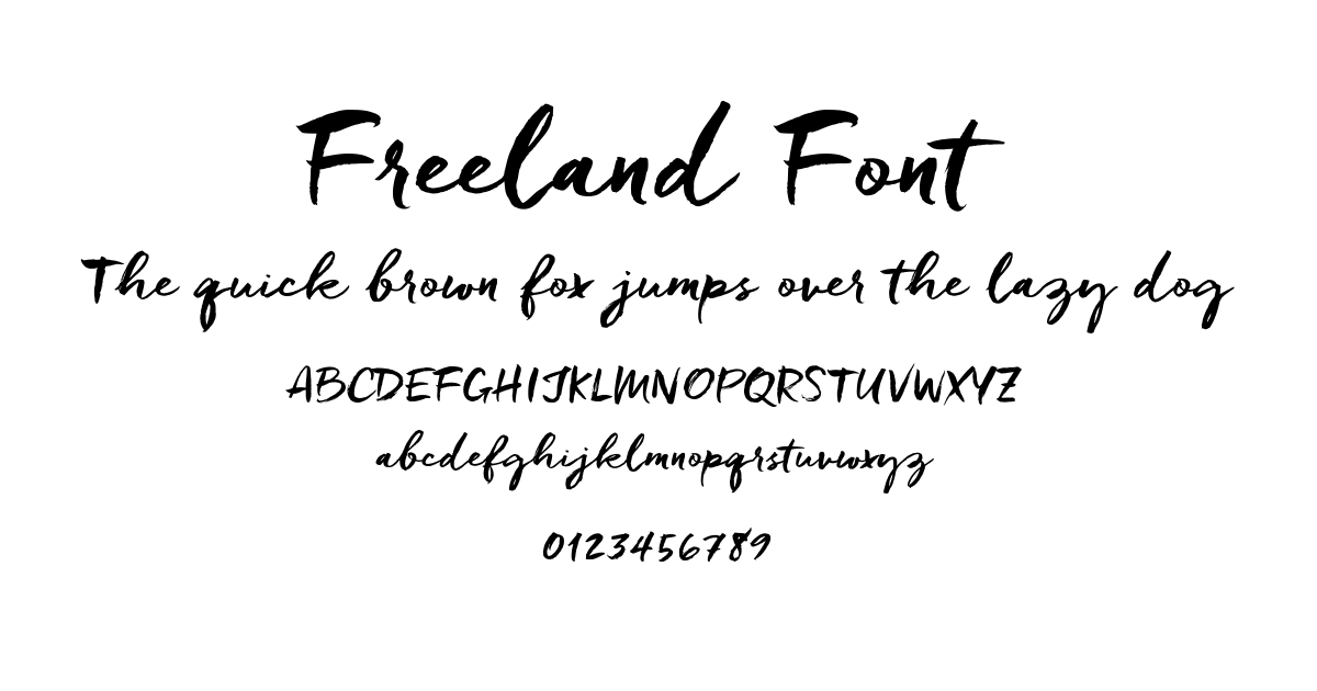 Freeland Font preview