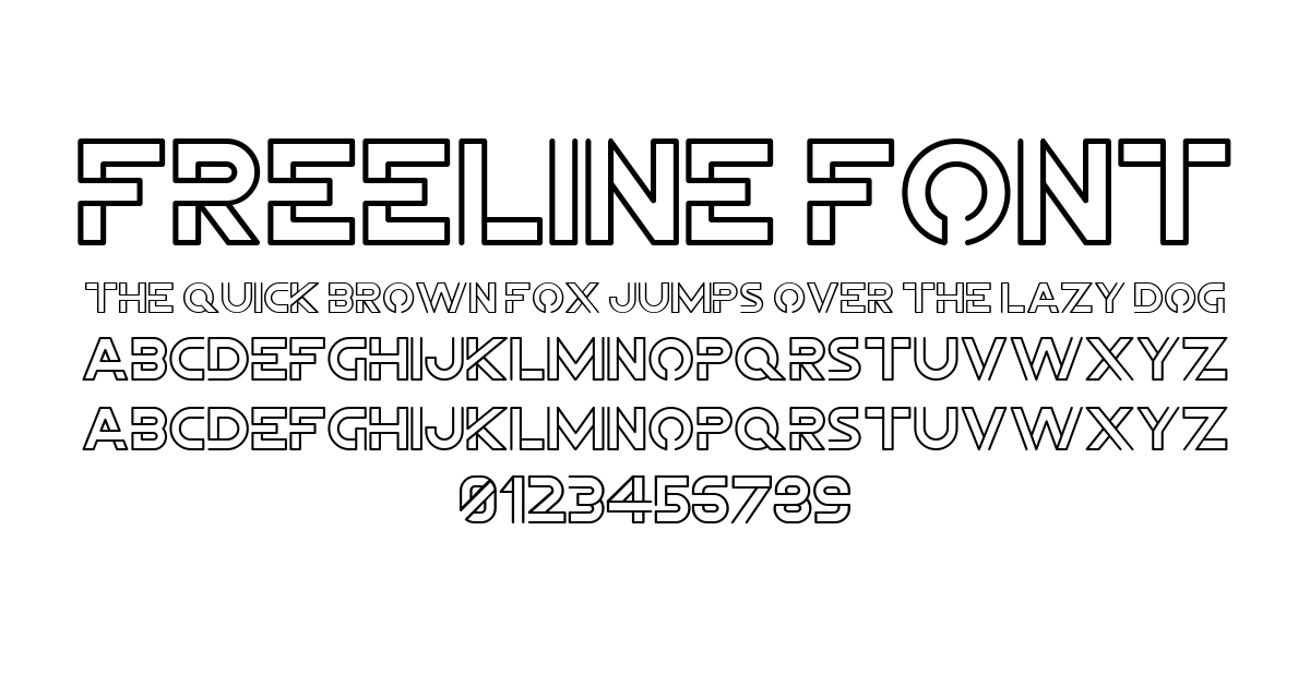 FreeLine Font font preview