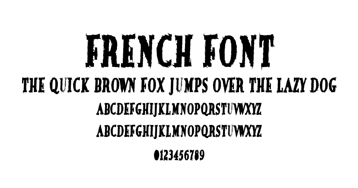 French Font font preview