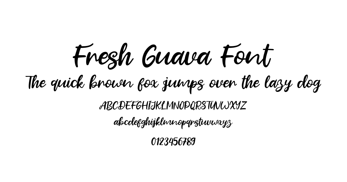 Fresh Guava Font font preview