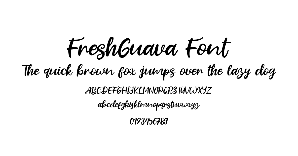 FreshGuava Font preview