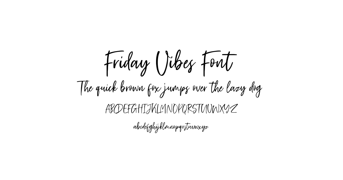 Friday Vibes Font font preview