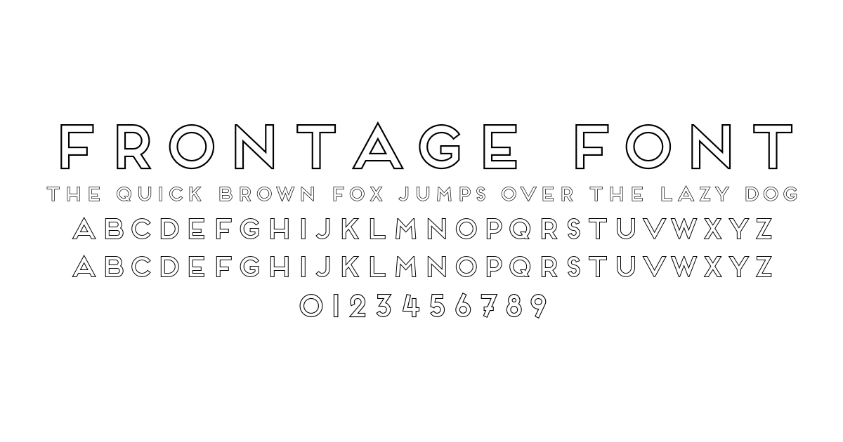 Frontage Font preview