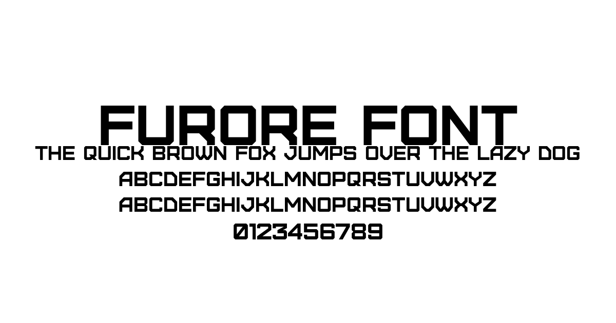 Furore Font preview
