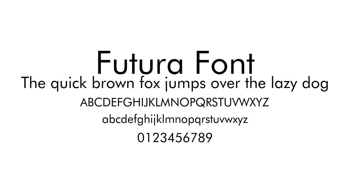 Futura Font preview