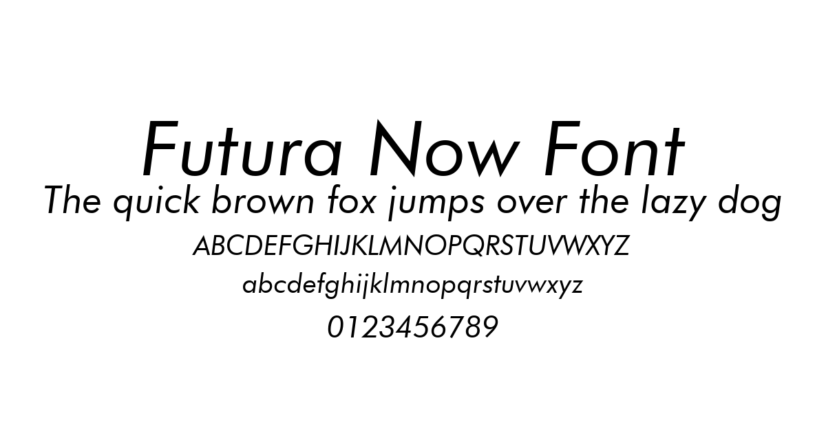 Futura Now Font preview