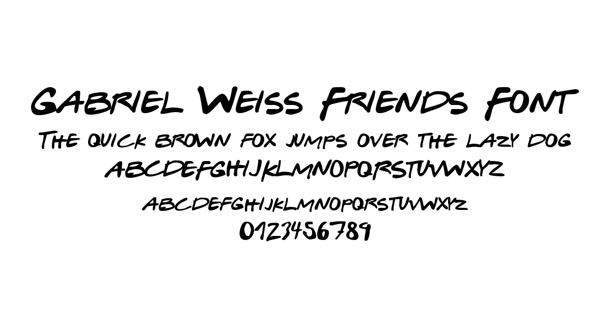 Gabriel Weiss Friends Font preview