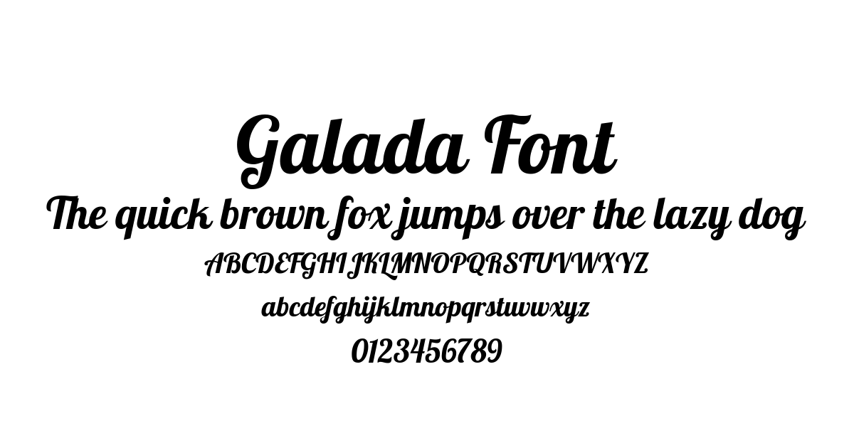 Galada Font font preview