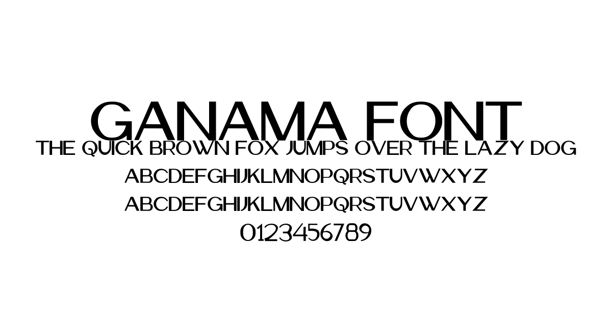 Ganama Font font preview