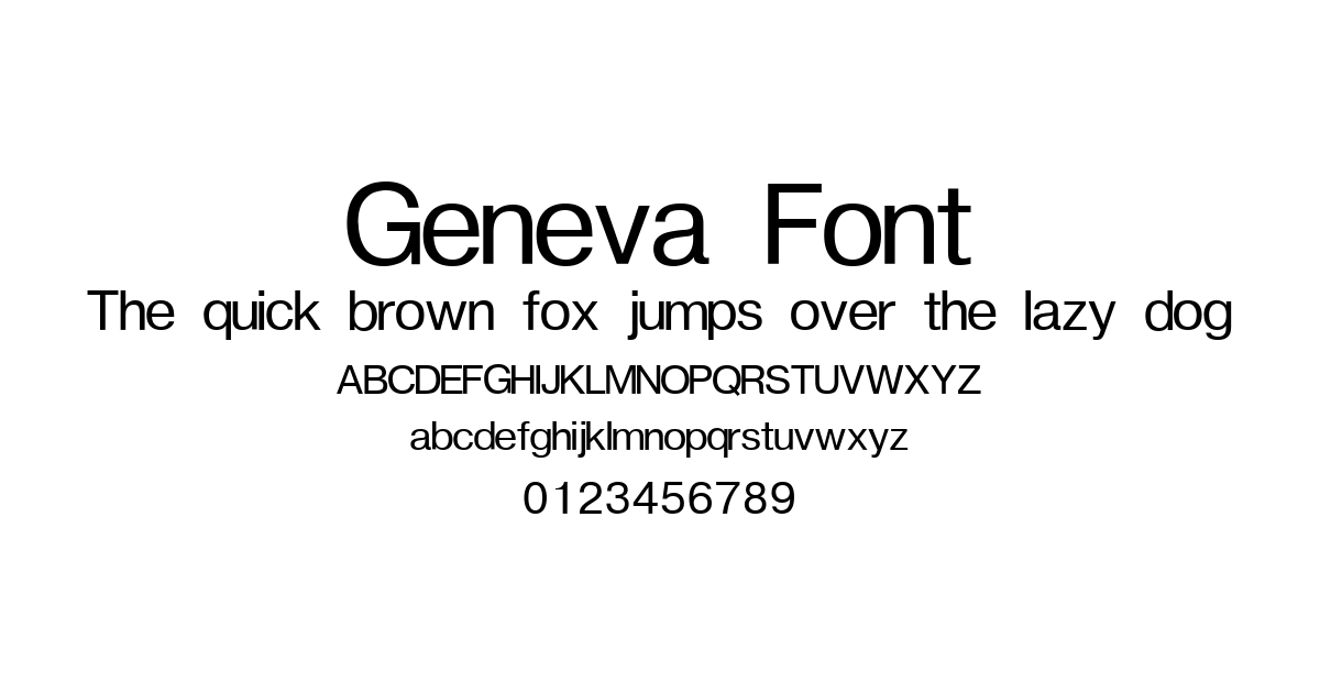 Geneva Font font preview