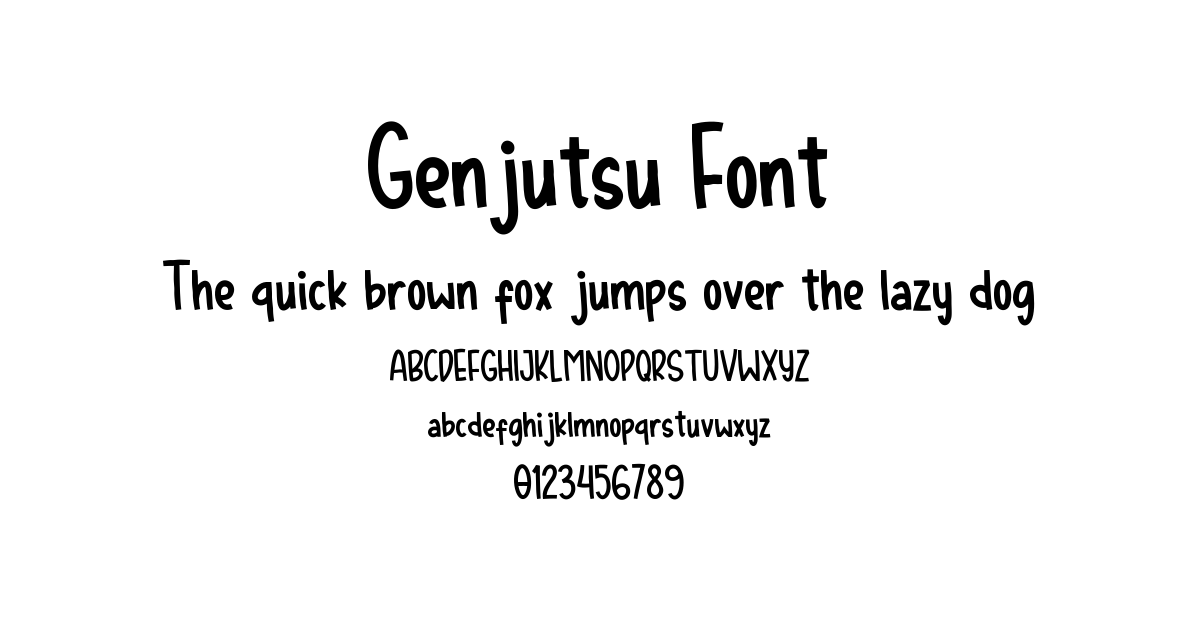 Genjutsu Font preview