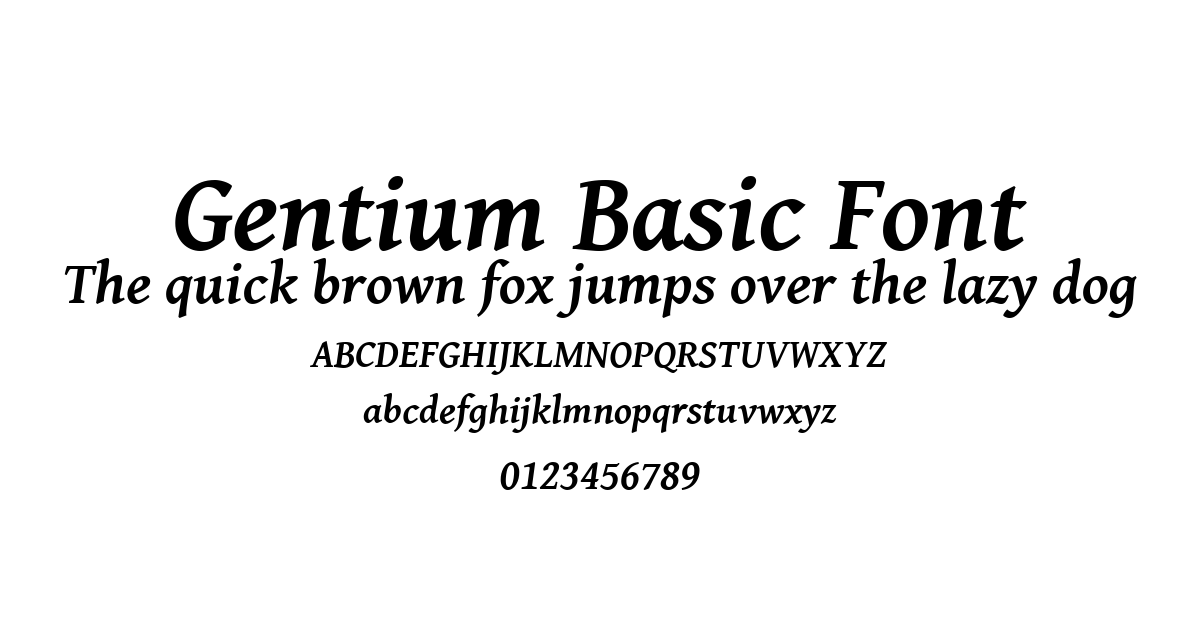 Gentium Basic Font font preview