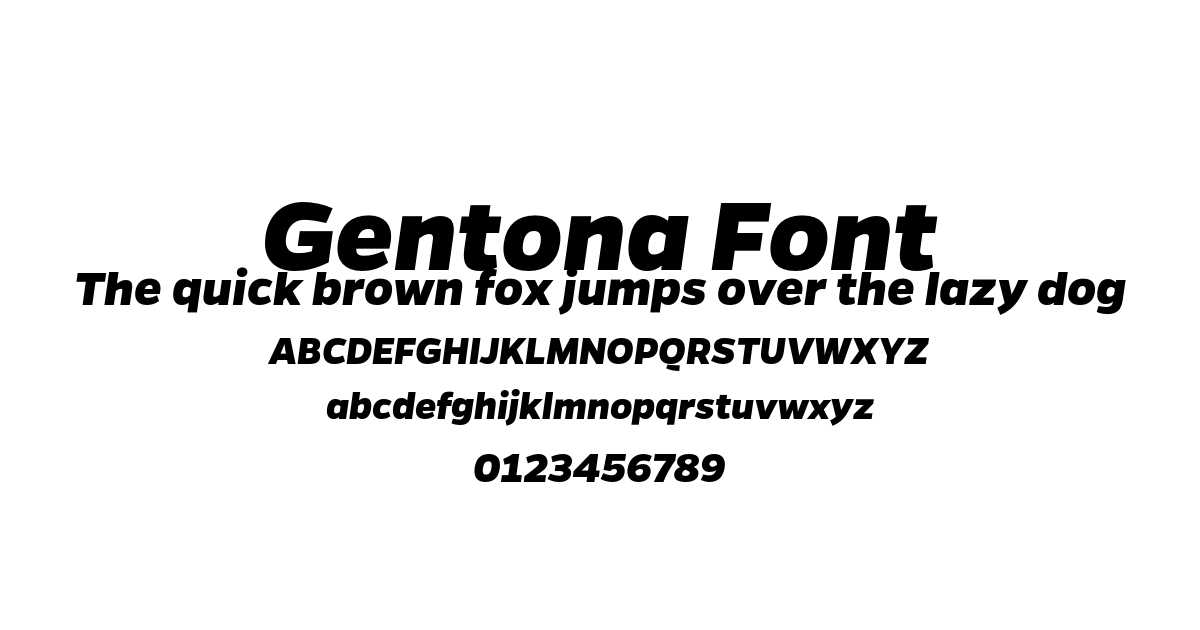 Gentona Font preview