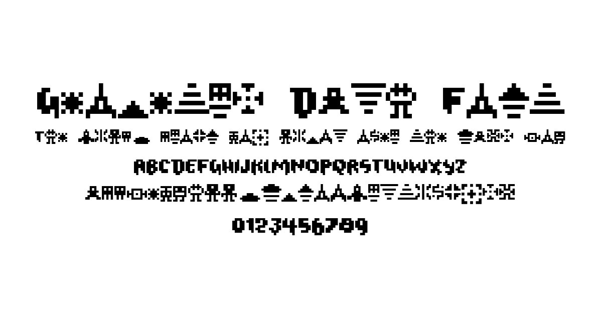 Geometry Dash Font preview