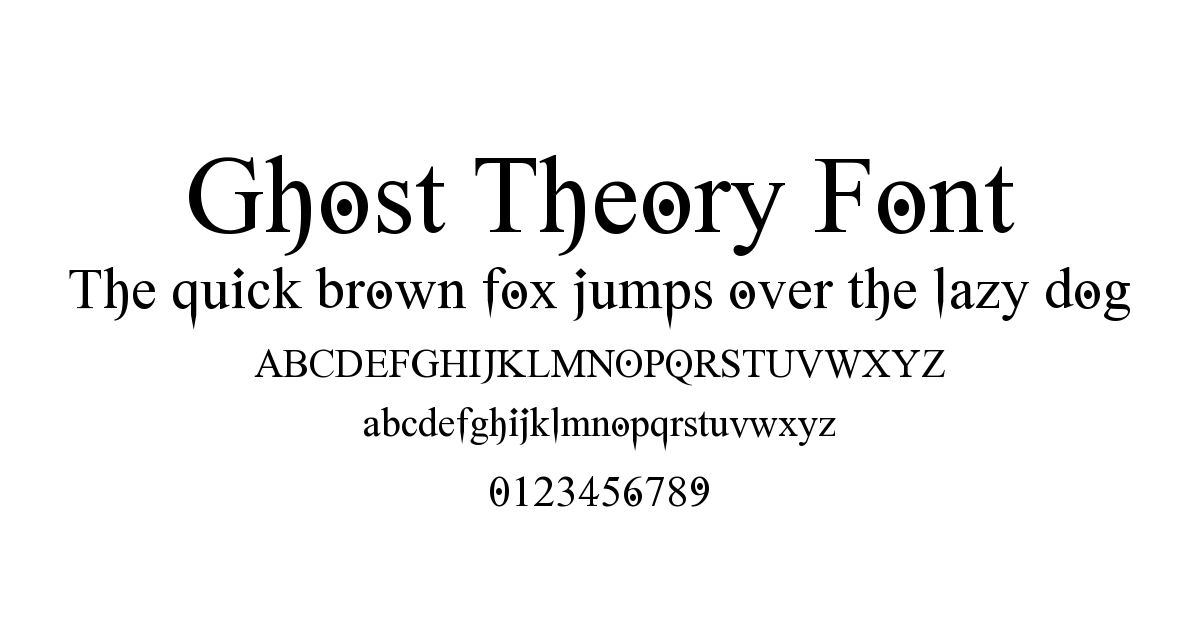 Ghost Theory Font preview