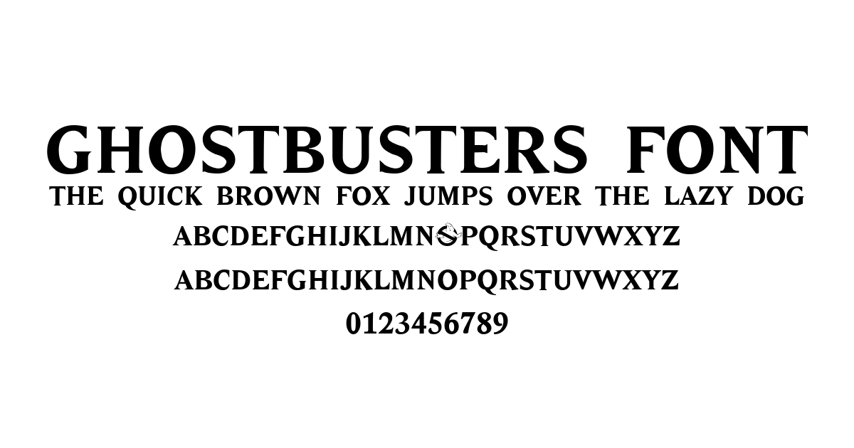 Ghostbusters Font font preview