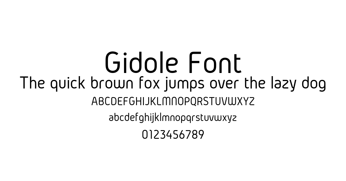 Gidole Font font preview