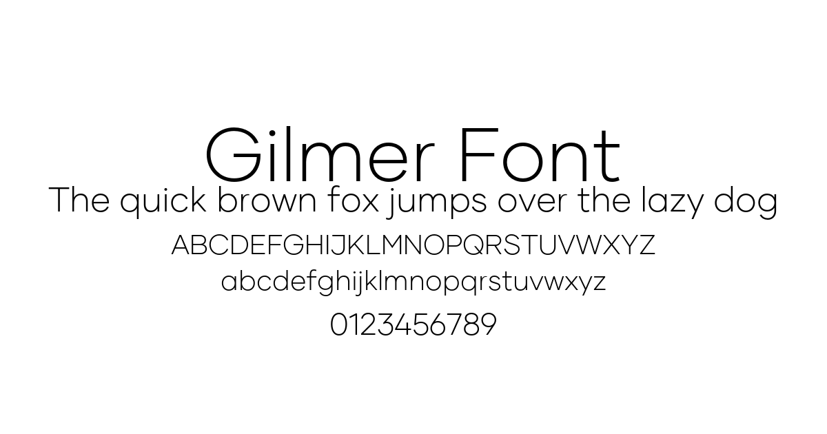 Gilmer Font preview