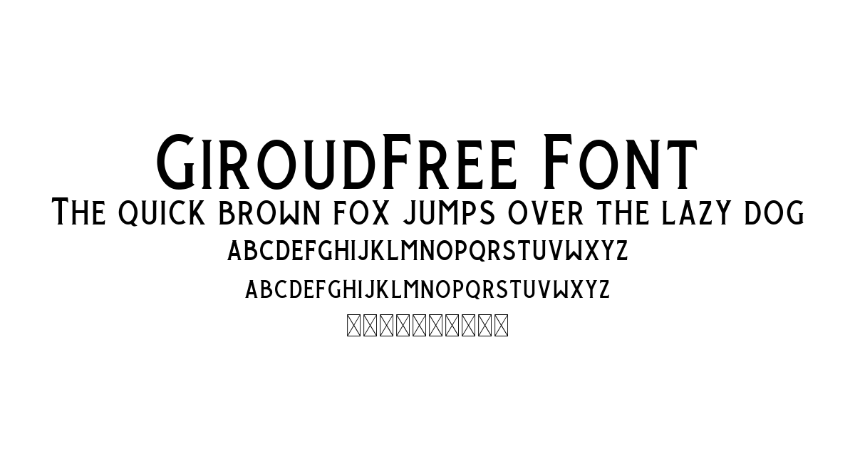 GiroudFree Font preview