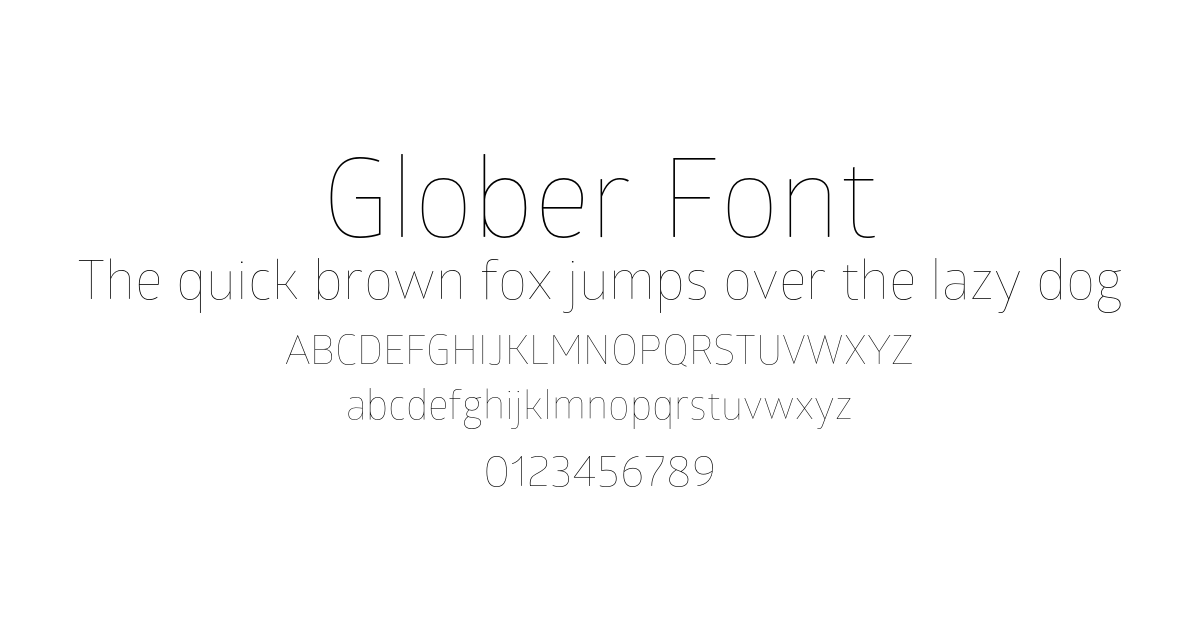 Glober Font preview