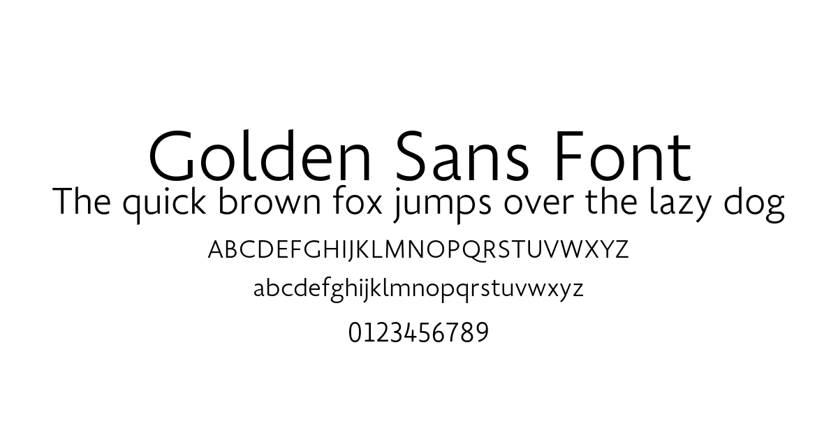 Golden Sans Font preview