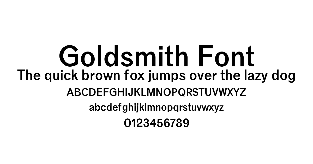 Goldsmith Font font preview