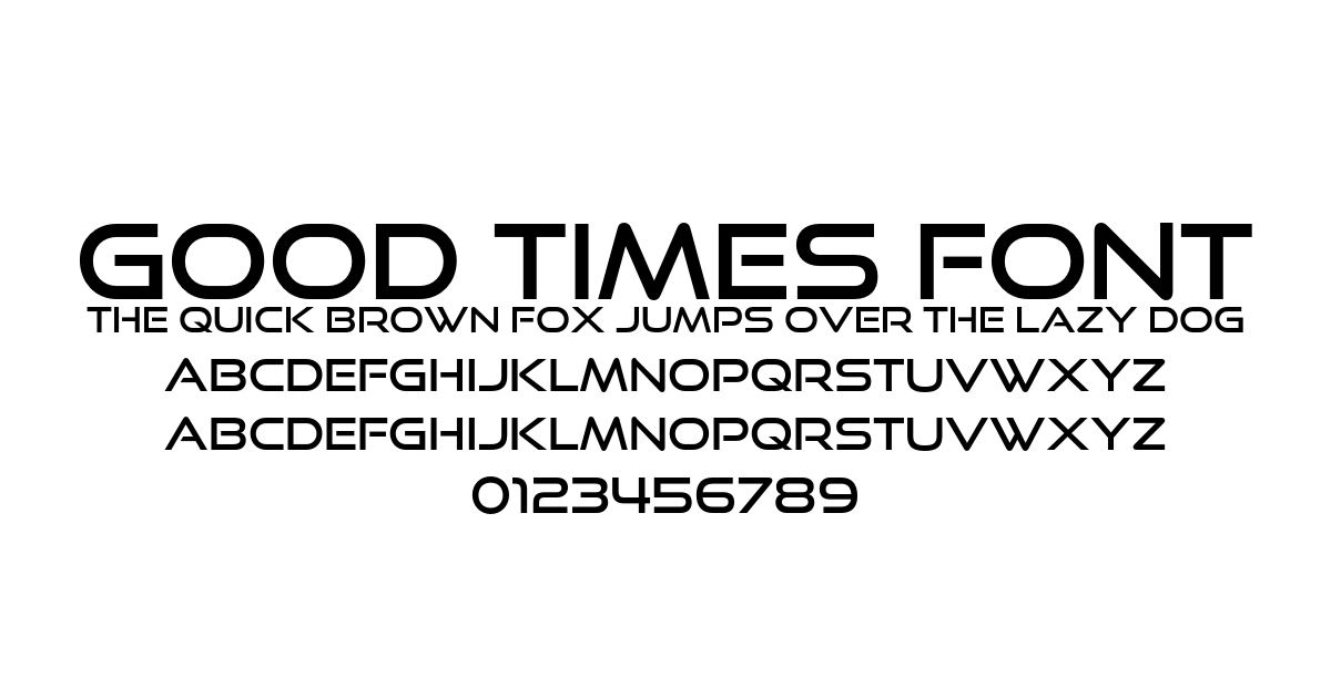 Good Times Font font preview