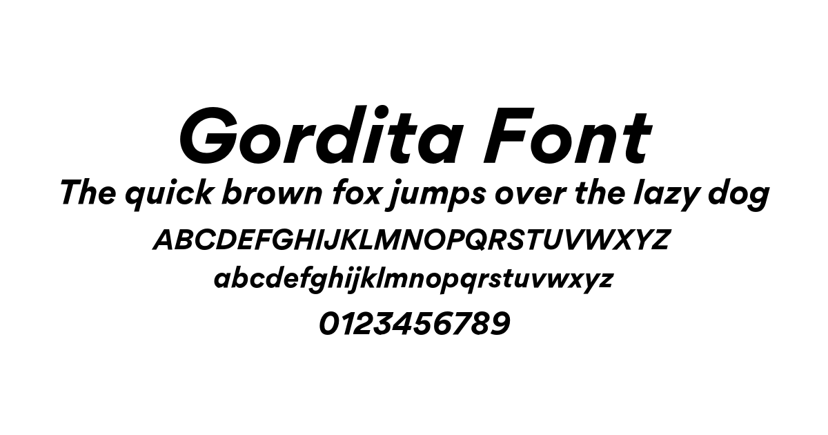 Gordita Font font preview