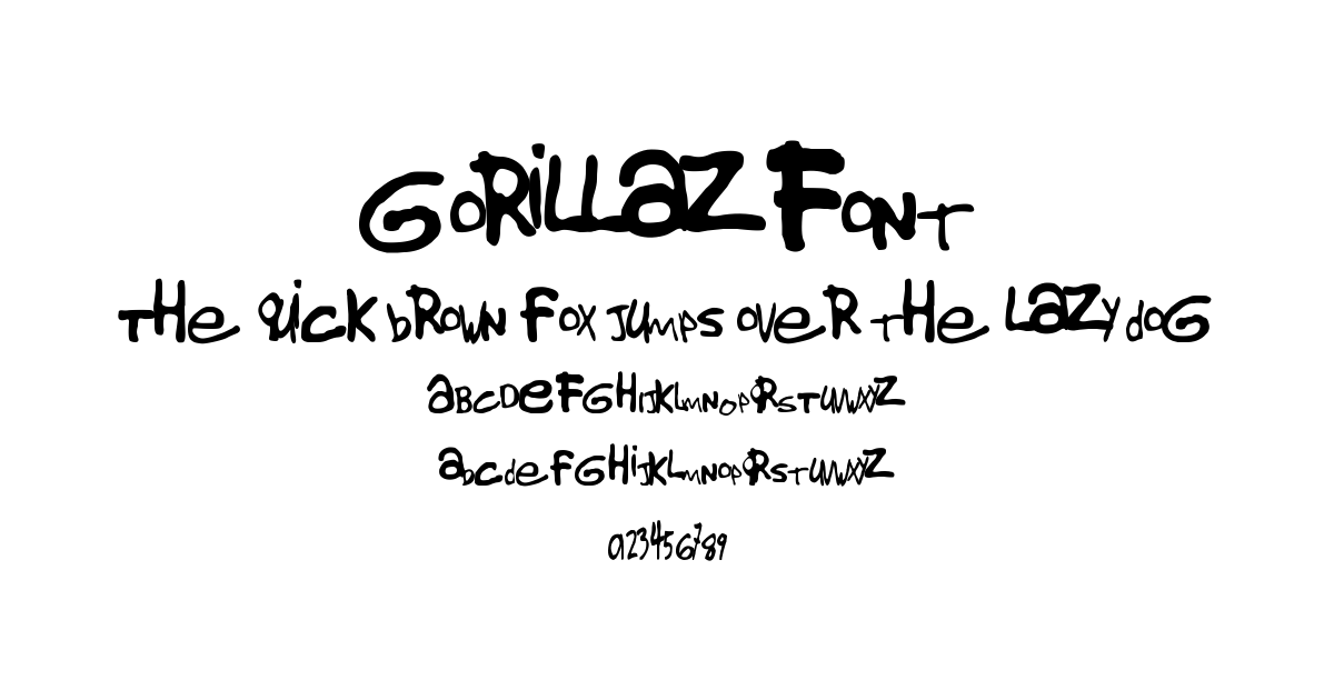 Gorillaz Font preview