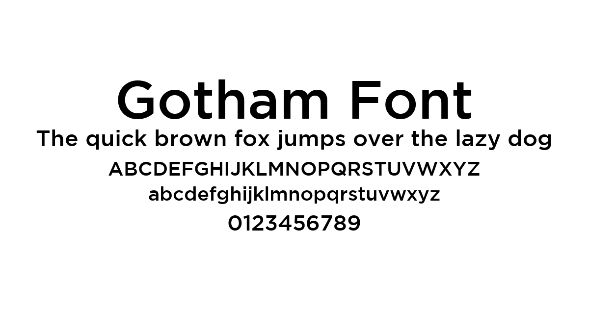 Gotham Font preview